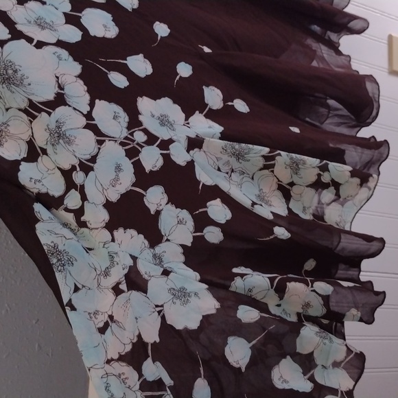 Studio Y Y2K Floral V-Neck Dress in Brown and Blue size 7/8 - Picture 2 of 16